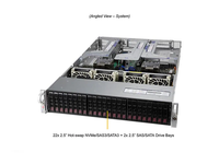 Serveur en rack 2U SYS-220U-TNR, double processeur Intel Xeon Scalable LGA-4189, 32 DIMM, 8 To DDR4 RECC, PCIe 4.0 NVMe, serveur cloud de virtualisation