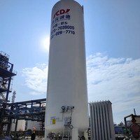Réservoir de CO2 liquide vertical de 30 m3 2,16 Mpa à double isolation en acier au carbone Réservoir de stockage de dioxyde de carbone