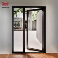Porte en alliage d'aluminium à pont thermique de norme européenne avec technologie d'isolation thermique pour villa et appartement