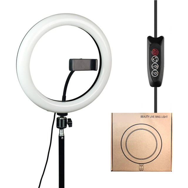Tianmei Wholesale 26cm 10 Inch Fill Selfie Led Ring Light Make up Photographic Ring Lamp With Tripod Stand