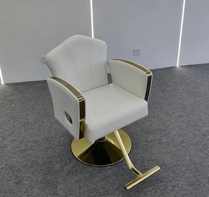 Nouvelle chaise de coiffure dorée, siège rotatif spécialement conçu pour les salons de coiffure et les barbiers étrangers. - Product Image 2
