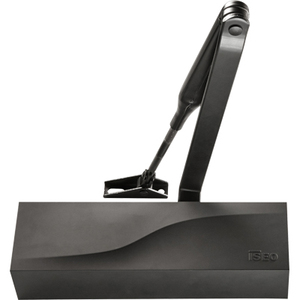 CHIUDIPORTA OLEODINAMICO IS60 ISEO VERN NERO FORZA 2/4 + FERMO - Product Image 1