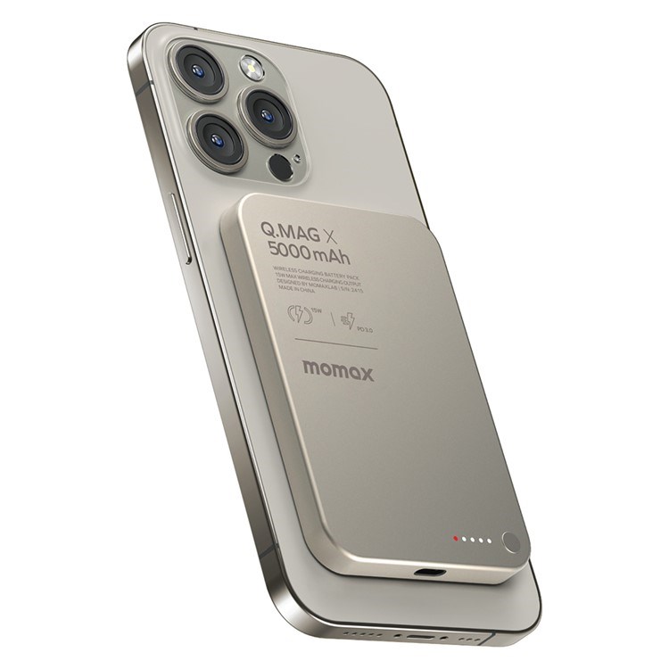 MOMAX Q.MAG X ハイグレードマットメタル磁気ワイヤレス充電器 5000mAh