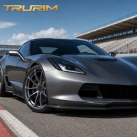 Jantes Trurim Chrome Polish Deep Concave 19 20 pouces 5x120.65 pour Chevrolet Corvette C7 Grand Sport M14x1.5 Performance