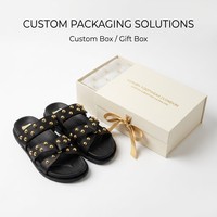 Sandales compensées de luxe pour femmes, ornées de clous et de boules métalliques dorées, claquettes d'été à double bride, semelle intérieure confortable, chaussures personnalisables OEM