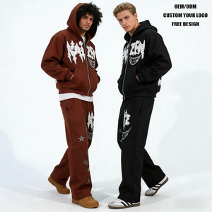 Conjunto Deportivo Personalizado de Alta Calidad en Oferta, Impresión por Transferencia de Calor, Conjuntos de Ropa para Hombre de Dos Piezas, Chándal Unisex para Hombre - Product Image 1