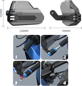แผ่นกันลมมอเตอร์ไซค์ Lavitin สำหรับ Yamaha NVX NMAX AEROX <span class=keywords><strong>Xmax</strong></span> <span class=keywords><strong>Honda</strong></span> ADV150 ADV160 PCX150 PCX160 สีฟ้า - Product Image 3