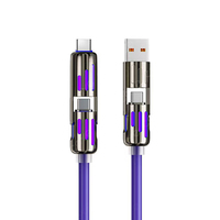 Vente chaude 4 en 1 240W Câble de chargeur Charge rapide Multi USB Type C Câble de données Universel pour téléphone portable