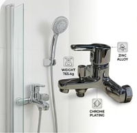 Robinet de douche mural mitigeur eau chaude et froide chromé pour salle de bain, vanne de baignoire, fabricant OEM, fournisseur en gros