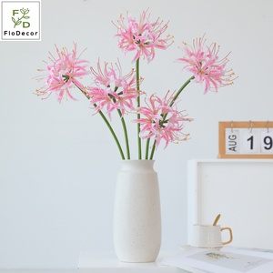 Lys araignée rouge artificiel de haute qualité 67 cm, grappe d'amarillis orange, <span class=keywords><strong>fleur</strong></span> de banane pour mariage, Saint-Valentin, décoration de la maison - Product Image 2