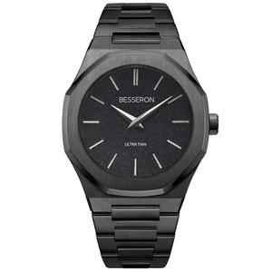 Reloj de Pulsera Delgado Personalizado de Acero Inoxidable Ultrafino con Movimiento de Cuarzo Japonés GL20, Correa de Metal, 5ATM, Dorado - Product Image 2