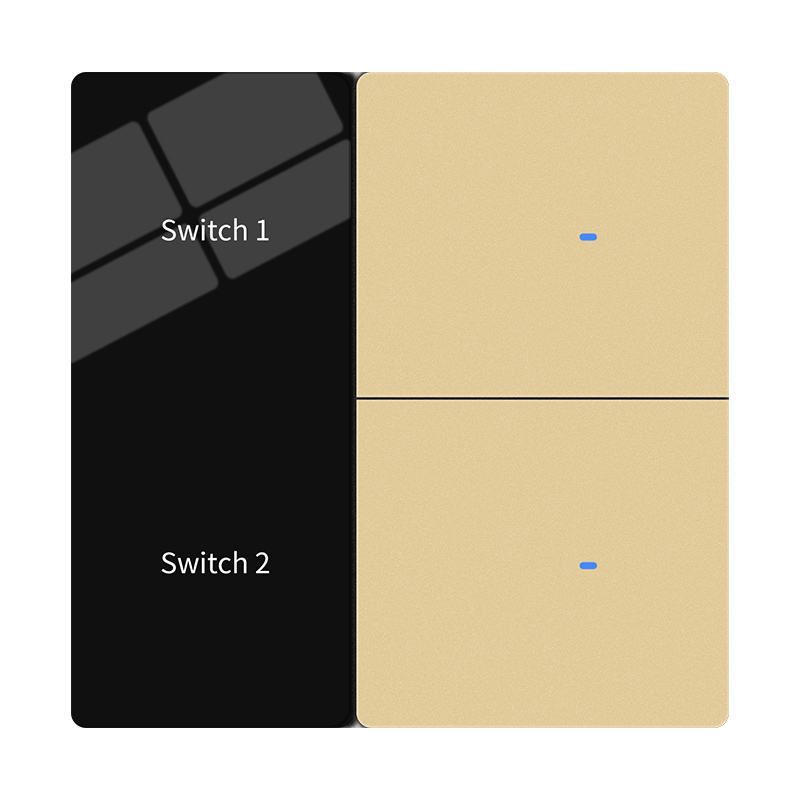 Interruptor de pantalla LED de 2 vías - Dorado