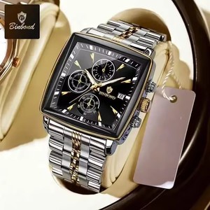 Montre-bracelet pour homme Binbond B911 <span class=keywords><strong>911</strong></span>, chronographe, calendrier, quartz, acier inoxydable, carrée, luxe, mode, originale. - Product Image 3