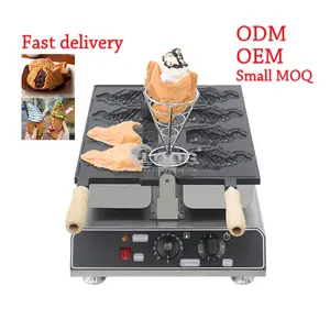 Taiyaki Maker Price Newest Ice Cream Fish Shape Cake Waffle Cone Machine Nonstick Electric Commercial Open Mouth Taiyaki Maker For Sale