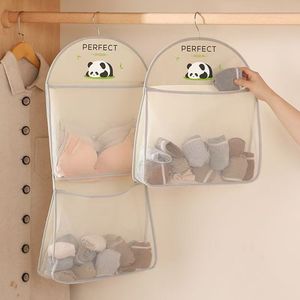 Perfect Wozun Mesh Hanging <b>Storage</b> Bag Oval Shape Hook Type Bedroom Clothing Organizer Socks Underwear <b>Storage</b> - Product Image 2