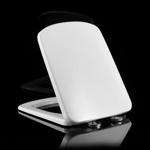 Asientos de inodoro cuadrados de Duroplast de cierre suave y liberación rápida estándar europeo para inodoro <span class=keywords><strong>Geberit</strong></span> - Product Image 1