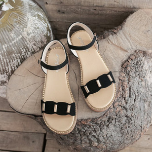 2025 Women's Korean Style Mid-Heel Flat <b>Sandals</b> Casual Student Shoes with Soft Bottom Non-Slip Fairy Style - Product Image 2