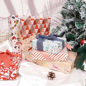 Factory Wholesale 80gsm 70*200cm <b>Christmas</b> <b>Luxury</b> Gift Packaging <b>Paper</b> Gift <b>Wrapping</b> <b>Paper</b> Custom Gift Wrap - Product Image 6