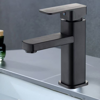 Robinet d'eau chaude et froide pour lavabos, robinet de lavabo moderne pour salle de bain, robinet de salle de bain à poignée unique