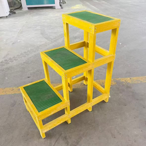 Marchepied en PRV résistant à la corrosion avec grille antidérapante verte pour tour de refroidissement - Product Image 3