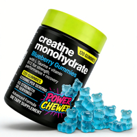 Gummies de créatine complexe 5000mg avec L-Taurine 1000mg et Vitamine B12 – Complément pour la croissance musculaire, l'énergie et la récupération post-entraînement pour hommes