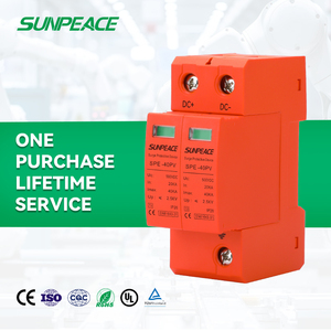 T2 SPD DC 1000V 800V 600V 500V 20ka 40kA 2 P 2 cực bảo vệ tăng thiết bị arrester thiết bị năng lượng mặt trời PV OBO chống sét - Product Image 1
