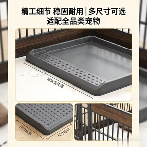 Cross-<b>border</b> design source factory direct supply of white iron and plastic combined partitioned pet <b>fences</b>, dog cages, cat - Product Image 5