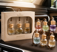 Diffuseur de parfum pour voiture suspendu de qualité supérieure, flacon vide décoratif, aromathérapie, désodorisant d'air avec emballage et logo personnalisés