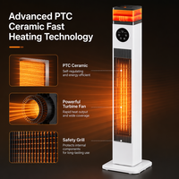 Radiateur vertical mince avec oscillation automatique, radiateur tour PTC portable avec poignée pour la maison et le bureau