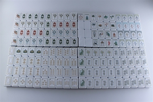 Set Mahjong Americano Inciso a 4 Strati, 160 Tessere Tortoise Boutique, Tappetino <span class=keywords><strong>Imperial</strong></span> Lantern per Eventi Culturali - Product Image 5