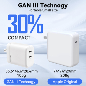 Nouvel Arrivage <span class=keywords><strong>Chargeur</strong></span> USB-C 65W PD QC3.0 pour Ordinateur Portable et Téléphone Portable avec 2 Ports USB et Protection OTP - Product Image 5