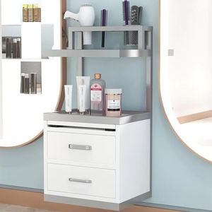 Modern Barber Shop <b>Tool</b> <b>Cabinet</b> Gold Wall Mounted Salon Furniture Hair Salon Stations Equipment with <b>Tool</b> <b>Storage</b> <b>Cabinet</b> - Product Image 1