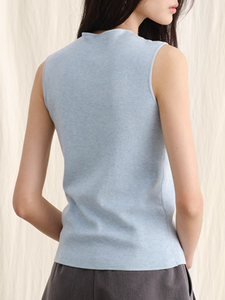 Op Maat Gemaakte Nieuwe Producten Dames Zomer Mouwloos Bloemenvest Koreaanse Stijl Korte Lengte Gebreide Top Casual Trui - Product Image 3