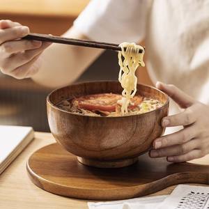 ESTICK Customizable Size Eco-friendly <strong>Wooden</strong> <strong>Bowls</strong> Rustic Anti-impact Salad Rice Soup <strong>Bowls</strong> With Customized Logo - Product Image 6