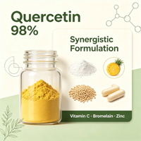 Quercétine 98% en poudre HPLC, Quercétine dihydratée, Extrait de Sophora Japonica, CAS 6151-25-3, Flavonoïde naturel