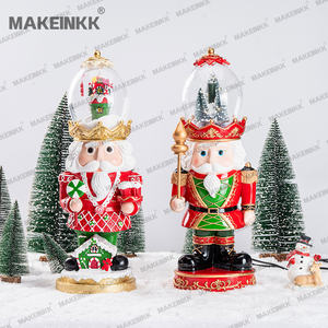 Figurines <span class=keywords><strong>de</strong></span> <span class=keywords><strong>Père</strong></span> Noël et du roi Casse-Noisette en résine, décorations <span class=keywords><strong>de</strong></span> village <span class=keywords><strong>de</strong></span> Noël peintes à la main et cadeaux <span class=keywords><strong>de</strong></span> fêtes - Product Image 4