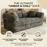 Gemütliches Wolkenförmiges Modernes Modulares Sofa Konvertierbares Bodensofa-Bett Weiches Cord-Ecksofa Familien- und Haustierfreundlich für Wohnzimmer
