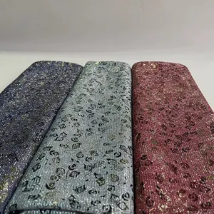 Tùy chỉnh cổ điển sáng bóng lurex kim loại Jacquard boucle vải đan lurex long lanh polyester căng vải cho quần áo