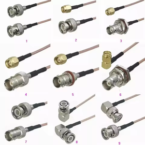 Tùy chỉnh <span class=keywords><strong>RP</strong></span> <span class=keywords><strong>SMA</strong></span> mcx MMCX <span class=keywords><strong>BNC</strong></span> TNC N UHF f fakra RF cáp đồng trục mở rộng với rg316 RG174 rg178 RG58 cáp cho Wifi Antenna - Product Image 4