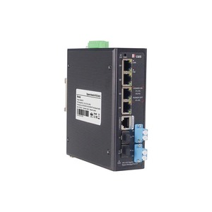 Commutateur Gigabit Bypass avec 4 ports RJ45 10/100/1000M et 2 ports SFP Uplink 100/1000M en fibre, géré PoE pour utilisation en réseau - Product Image 1