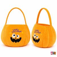 Sac à bonbons en peluche d'Halloween pour enfants – 5 modèles – Velours doux – Citrouille, Sorcière, Chat, Vampire – Écologique, Réutilisable, Personnalisable – Pour Fête