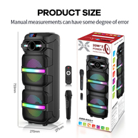 Haut-parleur d'extérieur sans fil Bluetooth double 8 pouces avec USB, TF et AUX, télécommande, prix usine ZQS, vente en gros OEM [Premium]