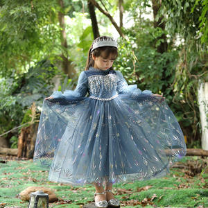 Costume de Cosplay <span class=keywords><strong>Reine</strong></span> <span class=keywords><strong>des</strong></span> Neiges pour Enfants, Carnaval d'Halloween, Elsa pour Filles, <span class=keywords><strong>Robe</strong></span> de Princesse, Personnage d'Anime, Performance, Eleagent Queen - Product Image 6