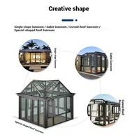 Véranda personnalisée en aluminium verre pour jardin d'hiver Serre résidentielle extérieure à économie d'énergie avec fonction d'étanchéité