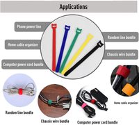 Attaches-câbles Velcro personnalisables réutilisables, sangles de cordon réglables, organisateurs de câbles en nylon autobloquants, enrouleurs de câbles, bandes auto-agrippantes
