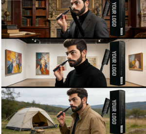 Stylo <span class=keywords><strong>de</strong></span> remplissage pour <span class=keywords><strong>barbe</strong></span> et sourcils rafraîchissant pour homme avec brosse et solution, pratique pour le modelage quotidien - Product Image 6
