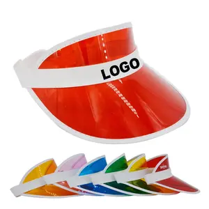 New Fancy Promotional Customized Red Plastic Visor Cap Plastic Sun Visor