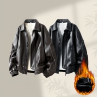 Veste de pilote pour homme avec logo personnalisable, taille plus, respirante, coupe-vent, veste en PU pour moto, veste décontractée d'hiver, résistante au froid