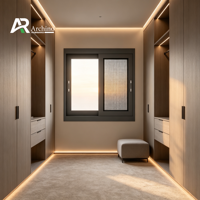 Jendela Aluminium Kamar Hotel Modern Grosir Bersertifikasi NFRC Kedap Suara dengan Kaca Ganda untuk Proyek Suite Mewah