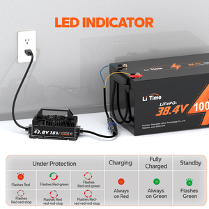 Chargeur de batterie au lithium LiTime à installation flexible, étanche, 59,06 pouces, avec indicateurs LED, sortie 36V 10A, <span class=keywords><strong>90</strong></span>-260V AC - Product Image 5